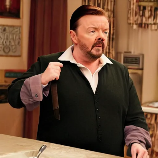 Prompt: ricky gervais as melissa mccarthy