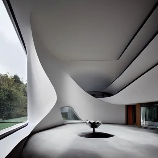 Image similar to house designed by zaha hadid