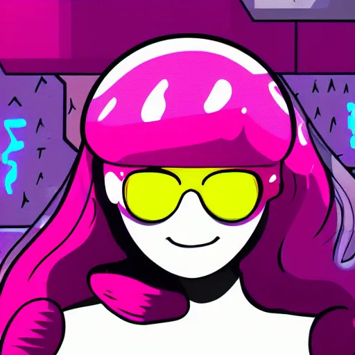 Image similar to Princess Bubblegum from Adventure Time, high details, synthwave, sharp, illustration, 8k, colorful