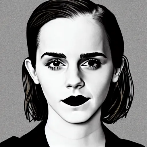 Image similar to Emma Watson, pop-art