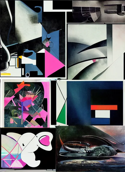 Image similar to typography, futuristic fine lasers tracing, futuristic japan rural nature touring and ceramics, steven meisel, kaws, rolf armstrong, mondrian, kandinsky, perfect geometry abstract acrylic, octane hyperrealism photorealistic airbrush collage painting, dark monochrome, fluorescent colors, minimalist rule of thirds, eighties eros