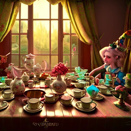 ArtStation - Alice in Wonderland Tea Party