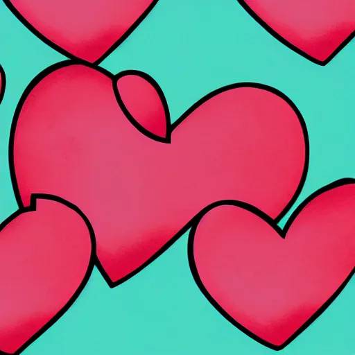 Prompt: fox cute heart illustration trans flag colors