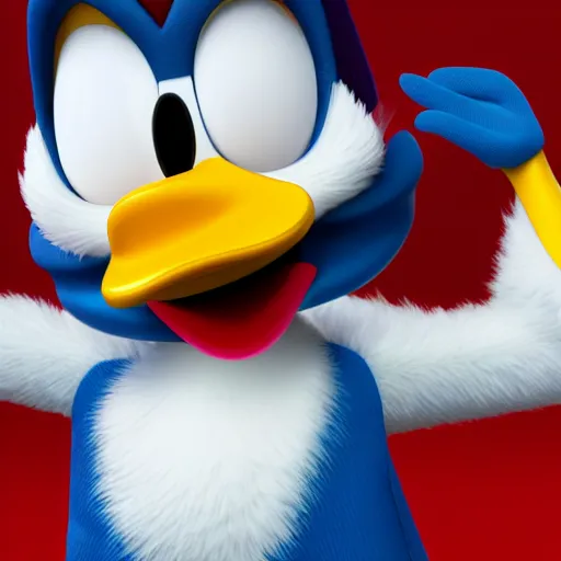 Image similar to donald duck is very sick, portrait, photorealism, octane render, 3 d, hyper detailed.