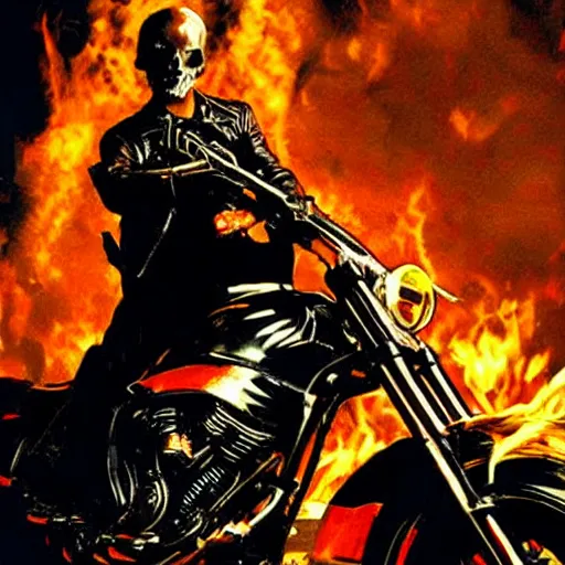 Prompt: Norman reedus as the ghost rider