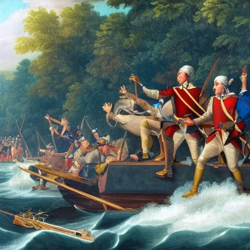 Prompt: washington crossing the nile