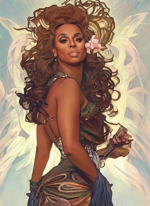 Prompt: shangela, painting by artgerm and greg rutkowski and alphonse mucha