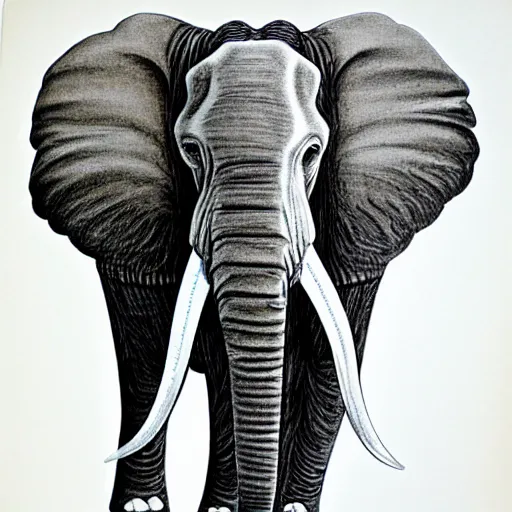 Prompt: half woman half elephant, high detailed