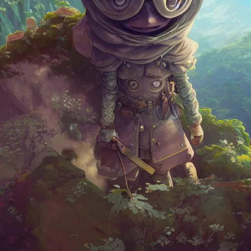 Image similar to a detailed portrait of a made in abyss character, by victo ngai and justin gerard, digital art, realistic painting, very detailed, fantasy, dnd, character design, trending on artstation