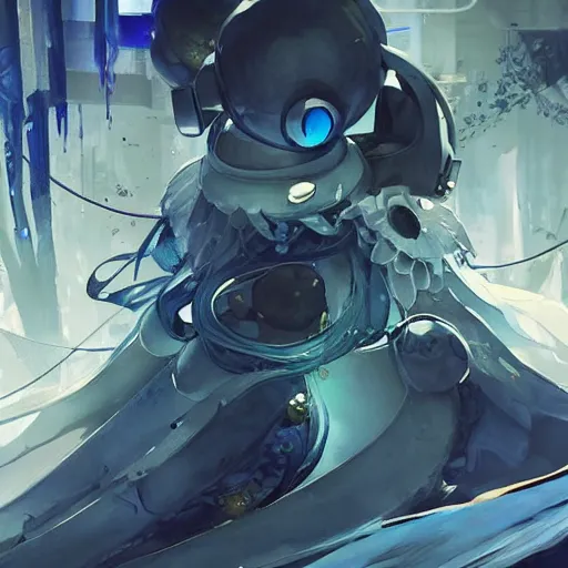 Prompt: white and indigo colors. highly detailed post-cyberpunk sci-fi subway in style of cytus and deemo, mysterious vibes, by Akihiko Yoshida, by Greg Tocchini, nier:automata, set in half-life 2, beautiful with eerie vibes, very inspirational, very stylish, surrealistic, perfect digital art, mystical journey in strange world, bastion game