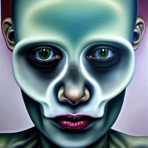 Prompt: ethos of ego, mythos of id, monster of madness. by tracy kobus, hyperrealistic photorealism acrylic on canvas, resembling a high - resolution photograph