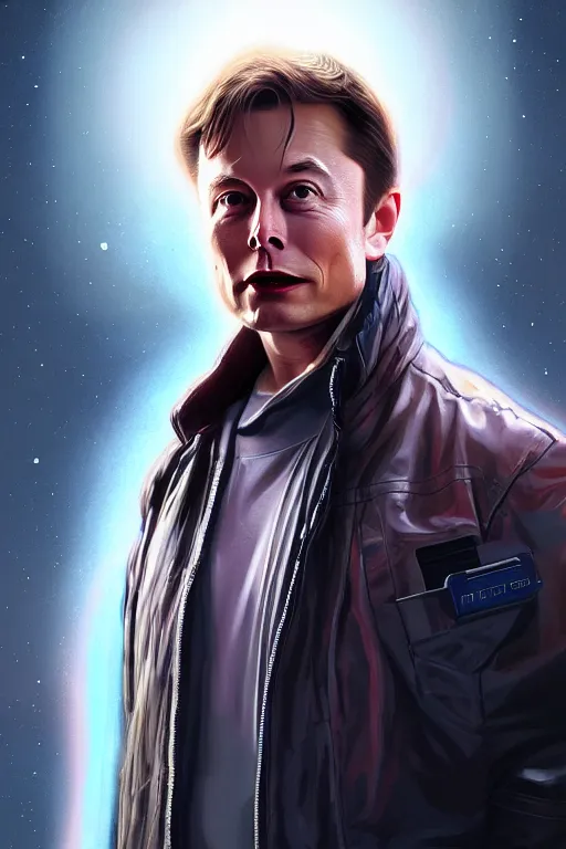 Image similar to elon musk as marty mcfly near delorean, realistic portrait, symmetrical, highly detailed, digital painting, artstation, concept art, smooth, sharp focus, illustration, cinematic lighting, art by artgerm and greg rutkowski and alphonse mucha