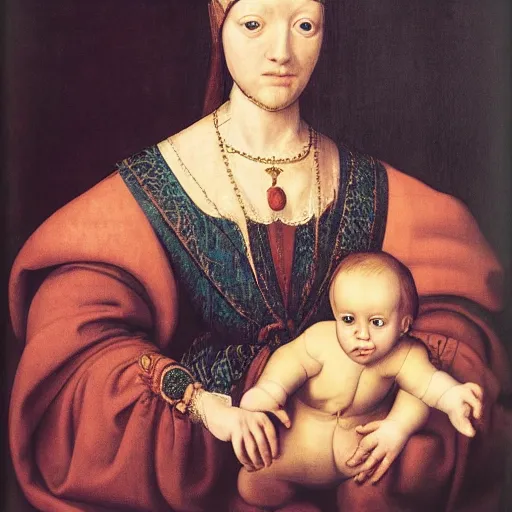 Image similar to Renaissance baby's who can't even