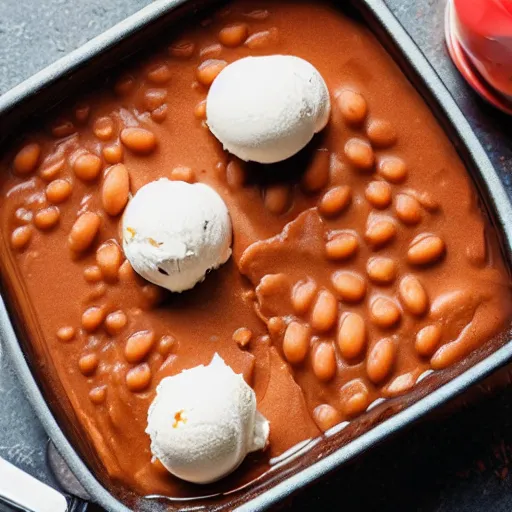 Image similar to baked bean ice cream