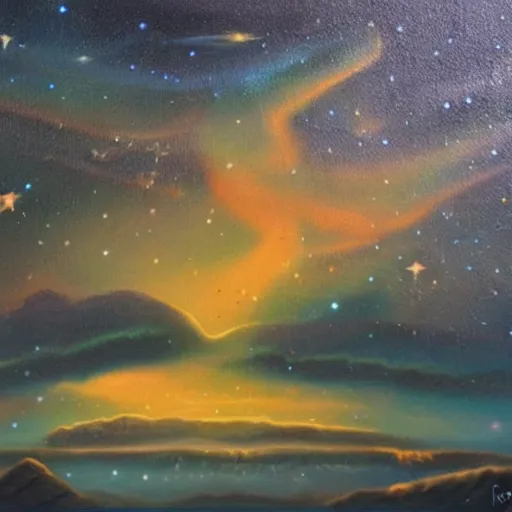 Prompt: a futaristic crystal city with elves. the milky way is in the sky. highley detailed oil painting