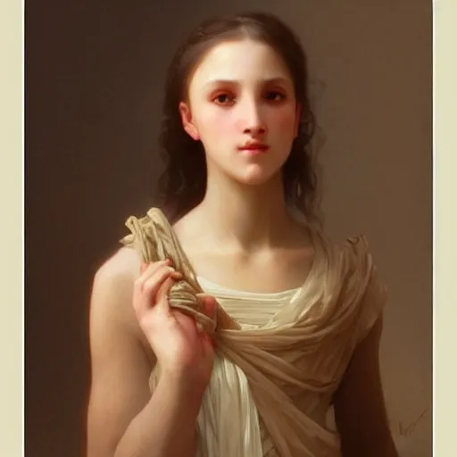 Prompt: a beautiful portrait of a walkyrie by william - adolphe bouguereau and greg rutkowski trending on artstation