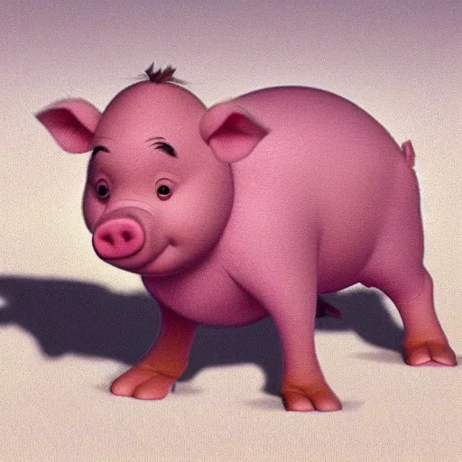 Image similar to extremely buff piglet from winnie the pooh