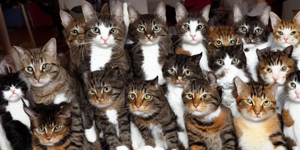 Image similar to photo of a cat party