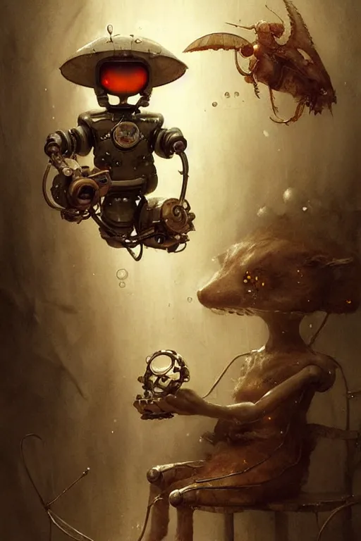 Image similar to kid robot toy design | esoteric symbolism | jean - baptiste monge, esao andrews, bastien lecouffe - deharme, tim jacobus, ken currie | ultra - detailed realism, soft cinematic lighting, hi - fructose, artstation, high - quality, ink watercolors wes anderson poster art