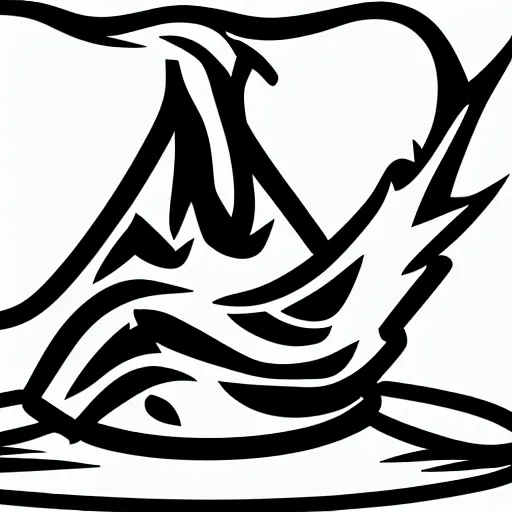 Image similar to mage pointy hat on fire vector art, logo, black and white, clear, no watermarks