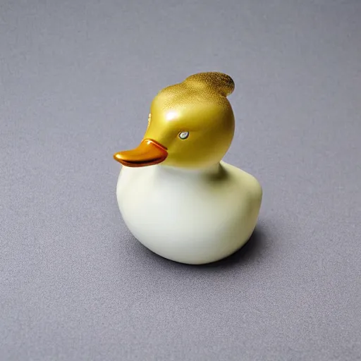 Image similar to porcelain duck with gold chain