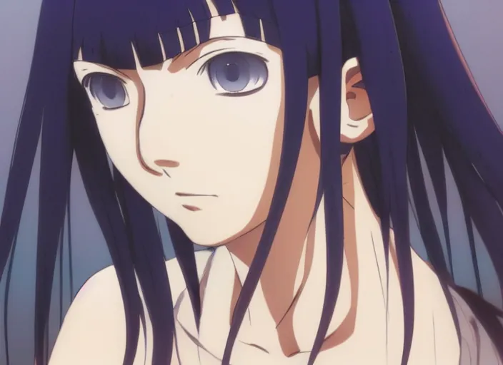 Image similar to portrait of hinata hyuga from naruto, rule of thirds, illustration concept art anime key visual, trending pixiv fanbox by wlop and greg rutkowski and makoto shinkai and studio ghibli and kyoto animation