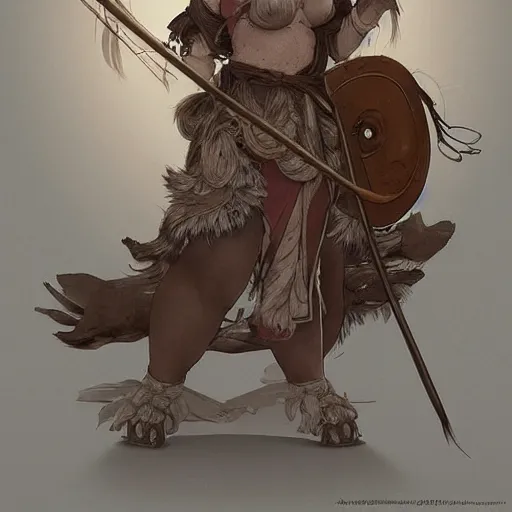 Prompt: japanese boar goddess, d & d, grey and brown color palette, highly detailed, digital painting, artstation, concept art, sharp focus, illustration, cinematic lighting, art by artgerm and greg rutkowski and alphonse mucha