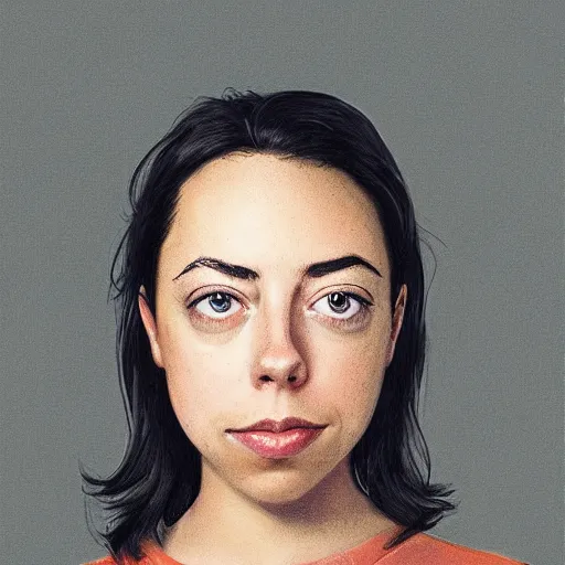 Prompt: a masterpiece portrait photo of a beautiful young woman who looks like a tai aubrey plaza