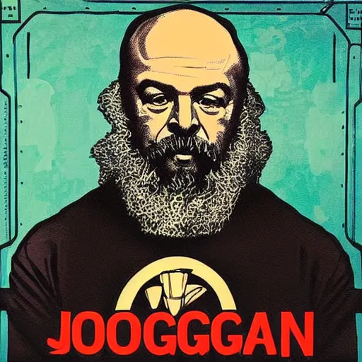 Prompt: the joe rogan podcast with karl marx and elon musk, intricate, highly detailed, digitial painting, art by shepard fairey