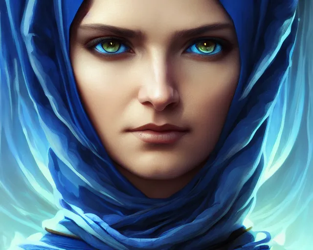 Image similar to photography of alia atreides of the knife, completely blue eyes, deep focus, dune, science fiction, intricate, elegant, highly detailed, digital painting, artstation, concept art, matte, sharp focus, illustration, hearthstone, art by artgerm and greg rutkowski and alphonse mucha