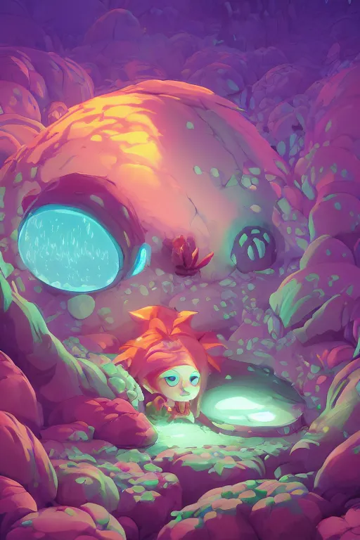 Image similar to smurf ghost creature animal sushi cristal very big eye roots cactus elemental flush of force nature micro world fluo fishscale, behance hd by jesper ejsing, by rhads, makoto shinkai and lois van baarle, ilya kuvshinov, rossdraws radiating a glowing aura global illumination ray tracing hdr