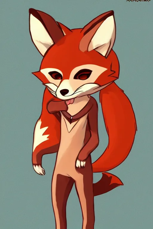 Image similar to an anthropomorphic fox, fursona!!!! trending on furaffinity, by kawacy, trending on artstation