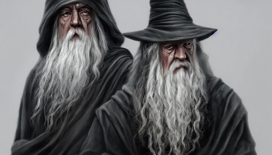 Prompt: Gandalf the black, beautiful realistic artwork on artstation