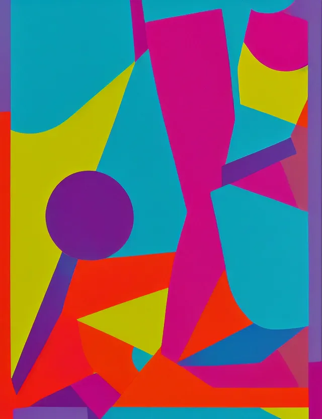 Image similar to a abstract bright color palette with bright colors and symmetry in the style of farid alam