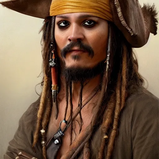 Prompt: Portrait of a Sloth dressed as Jack Sparrow, highly detailed oil painting, photorealistic, highly detailed, digital painting, artstation, concept art, smooth, sharp focus, illustration, art by artgerm and greg rutkowski and alphonse mucha