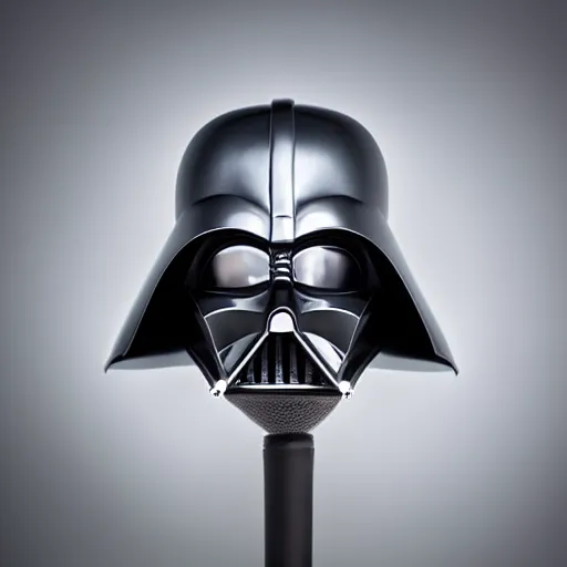 Image similar to darth vader's helmet made in the middle ages, studio photography