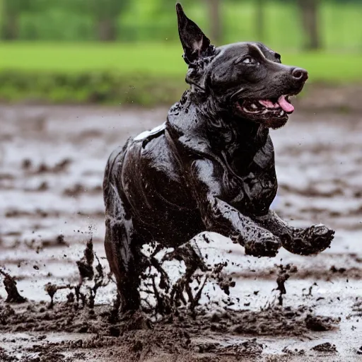 Image similar to dog play in mud