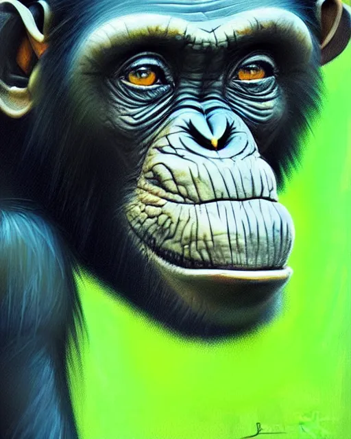 Prompt: chimpanzee wearing green halter top, perfect face, cinematic, cute, adorable, highly detailed, psychedelic, digital painting, artstation, smooth, hard focus, illustration, art by jessica rossier and and brian froud