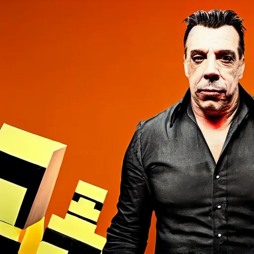 Prompt: Till Lindemann, Minecraft