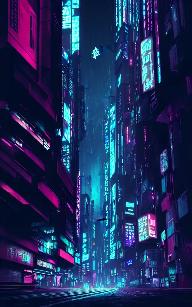 Image similar to a magnificent dark neon futuristic cyberpunk city bustling street at night cyberart photography by liam wong in the film akira rendered in octane, 3 d render, trending on cgsociety, blender 3 d