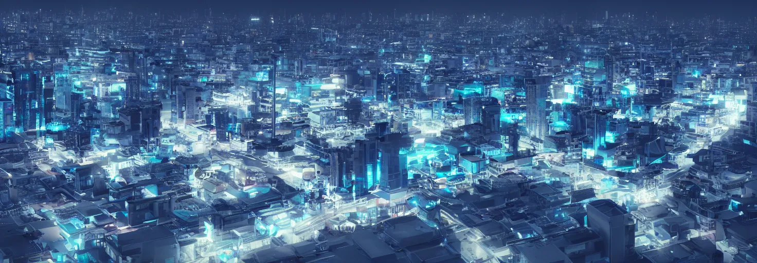 Prompt: a beautiful neon minimalistic city, dark blue background, octane render, ultra realistic
