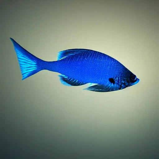 Prompt: UHD photorealistic image of a blue fish in a tank, trending on Artstation, hyperrealistic, correct details