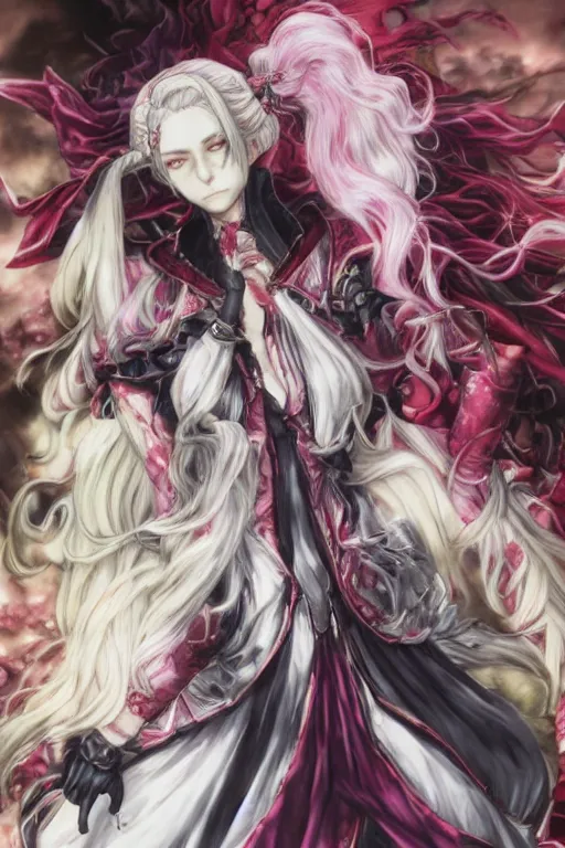 Prompt: tonemapped shalltear bloodfallen by akihiko yoshida and ayami kojima