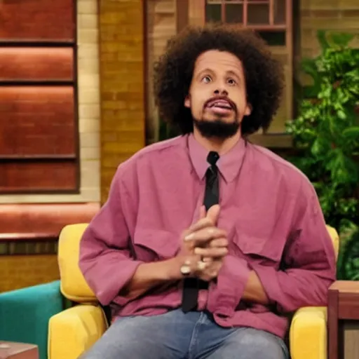 Prompt: jesus on eric andre ’ s show