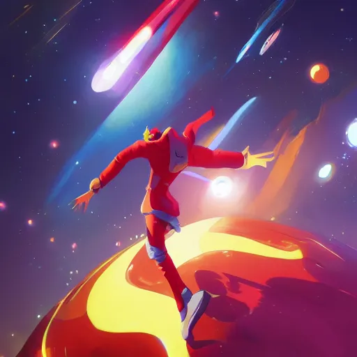 Image similar to hero world space dandy, behance hd by jesper ejsing, by rhads, makoto shinkai and lois van baarle, ilya kuvshinov, rossdraws global illumination