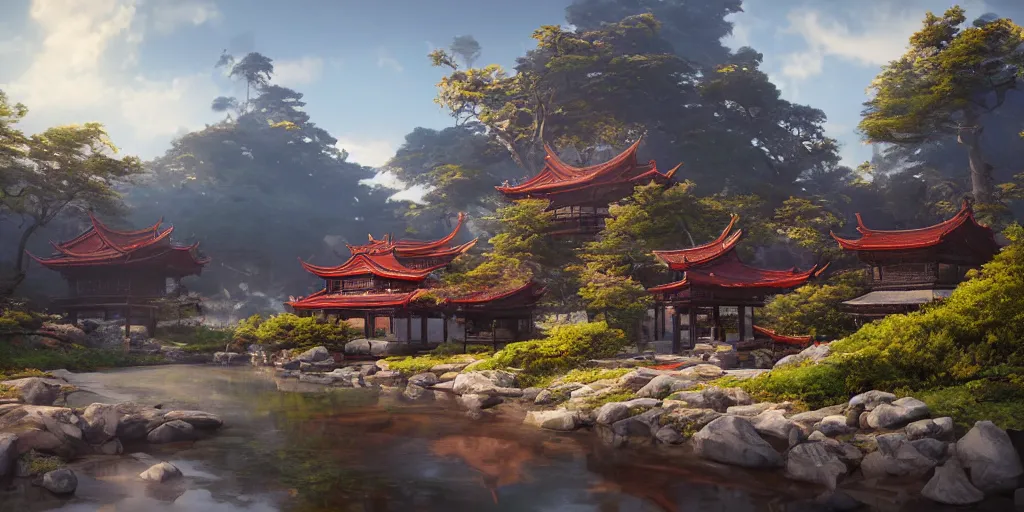 Image similar to hutao from genshin impact, unreal 5, hyperrealistic, realistic, photorealistic, dynamic lighting, highly detailed, cinematic landscape, studio landscape, studio lighting