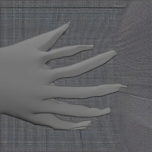 Image similar to hand, low - poly 3 d model, rendered in octane, ambient occlusion