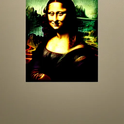 Prompt: mona lisa in the style of Guillermo Lorca