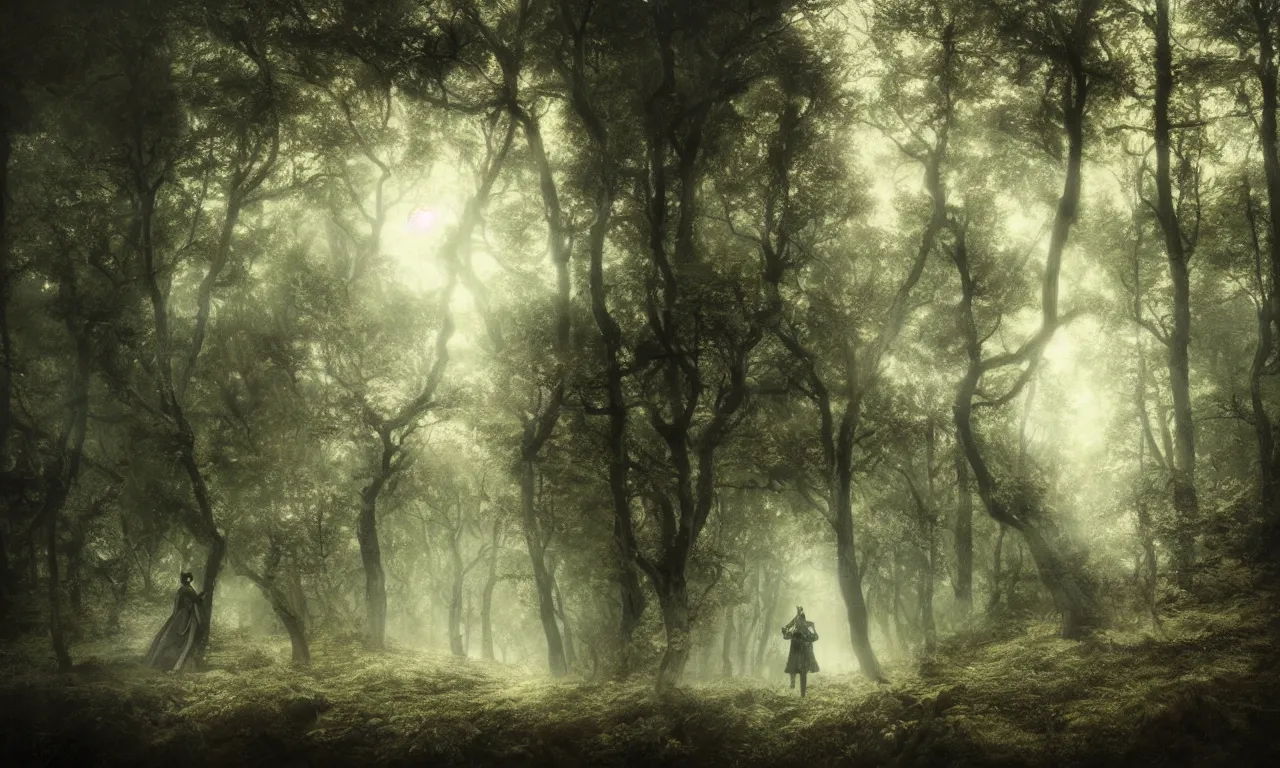 Image similar to cate blanchett, hero of the woods. andreas achenbach, mikko lagerstedt, zack snyder, tokujin yoshioka