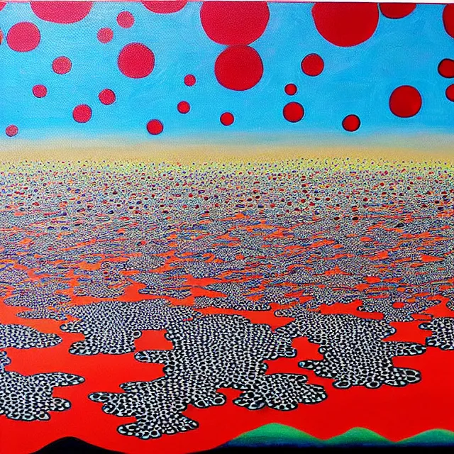 Prompt: a beautiful painting nuclear bomb exploded in japan, by kusama miyama realistic oil painting